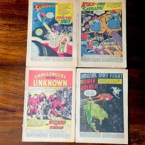 4 Vintage Comic Book Collection Space Alien UFO Rocket Themes
NO COVERS